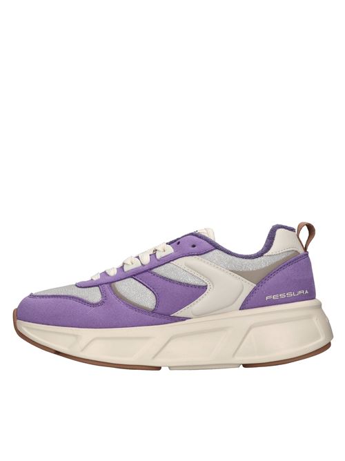 Sneakers modello Shoes Run03 in ecocamoscio e tessuto FESSURA | SHOES RUN 03DVIOLA-ARGENTO